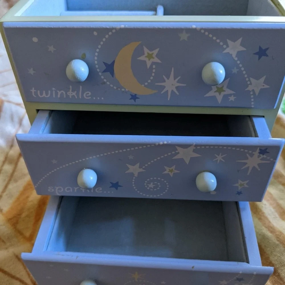 Vintage Mini Dresser Jewelry Box, drawers